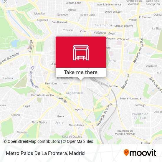 Metro Palos De La Frontera map