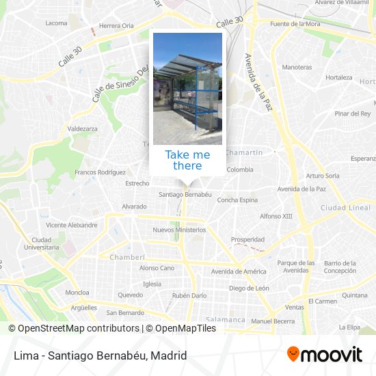 mapa Lima - Santiago Bernabéu