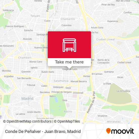 mapa Conde De Peñalver - Juan Bravo
