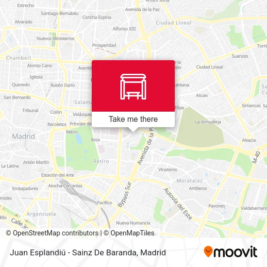 Juan Esplandiú - Sainz De Baranda map