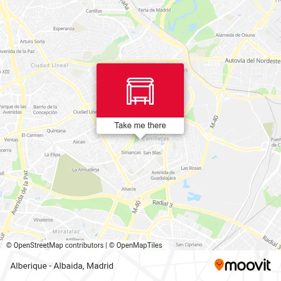 Alberique - Albaida map