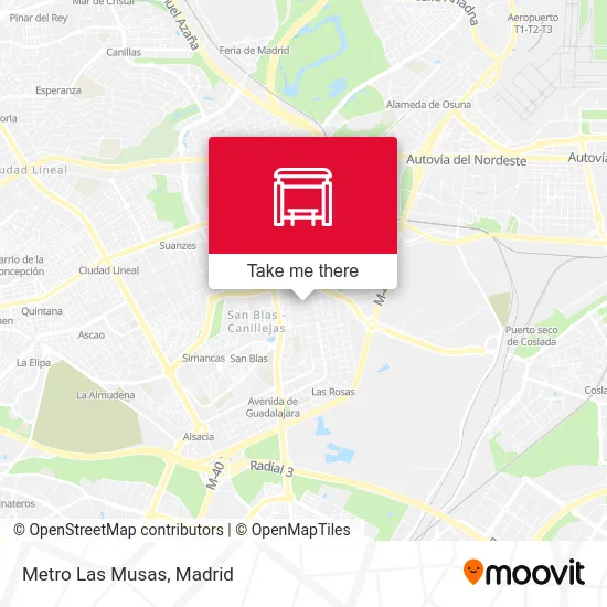 Metro Las Musas map