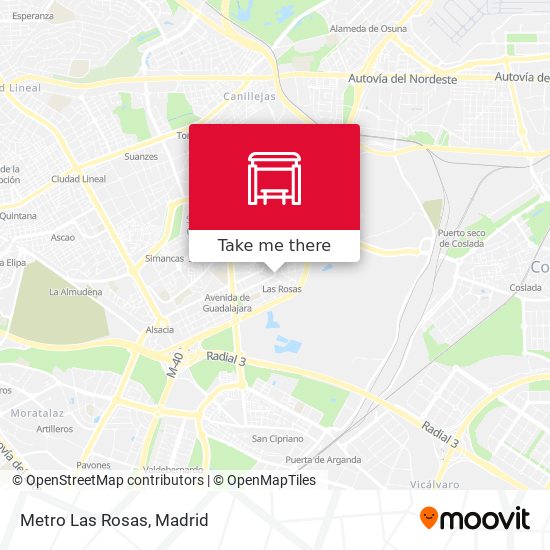 mapa Metro Las Rosas