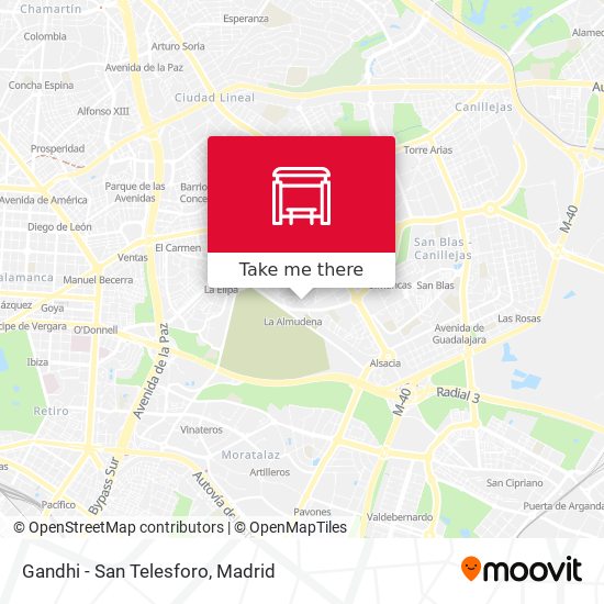 Gandhi - San Telesforo map