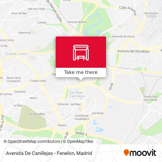 Avenida De Canillejas - Fenelón map