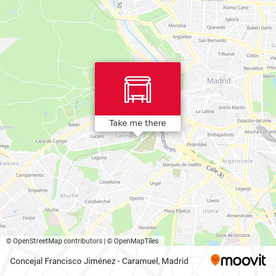 Concejal Francisco Jiménez - Caramuel map