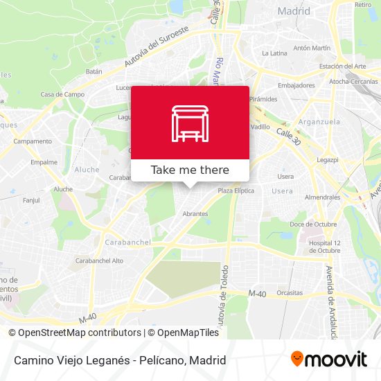 Camino Viejo Leganés - Pelícano map