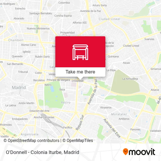 O'Donnell - Colonia Iturbe map