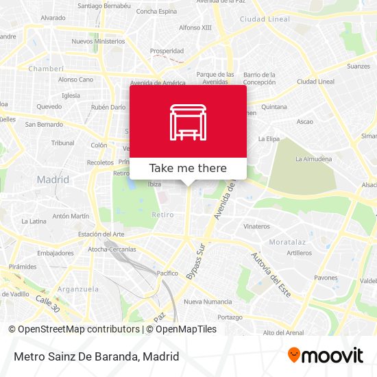 mapa Metro Sainz De Baranda