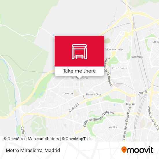 Metro Mirasierra map