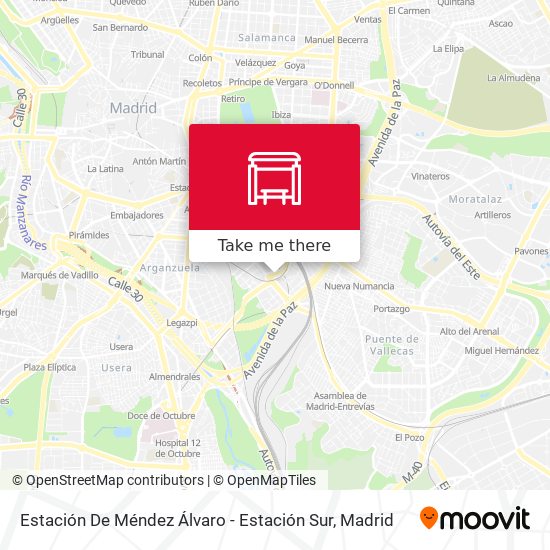 mapa Estación De Méndez Álvaro - Estación Sur