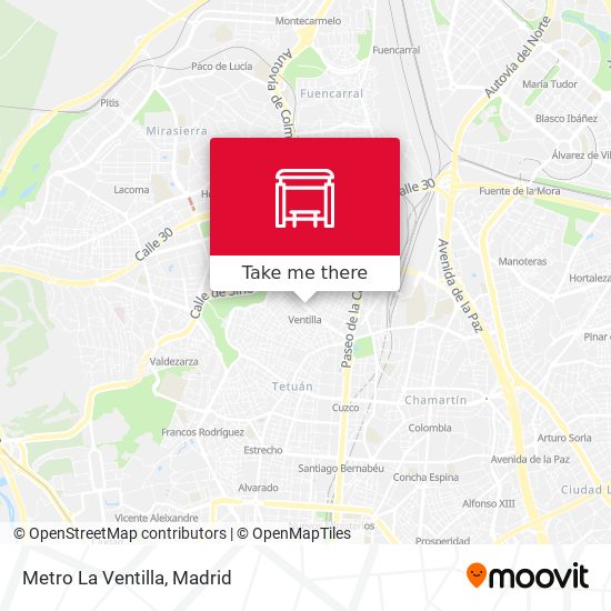 Metro La Ventilla map