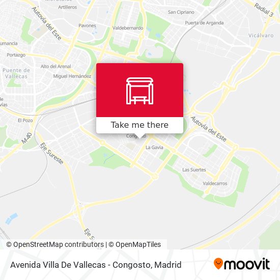Avenida Villa De Vallecas - Congosto map
