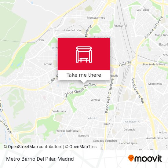 Metro Barrio Del Pilar map