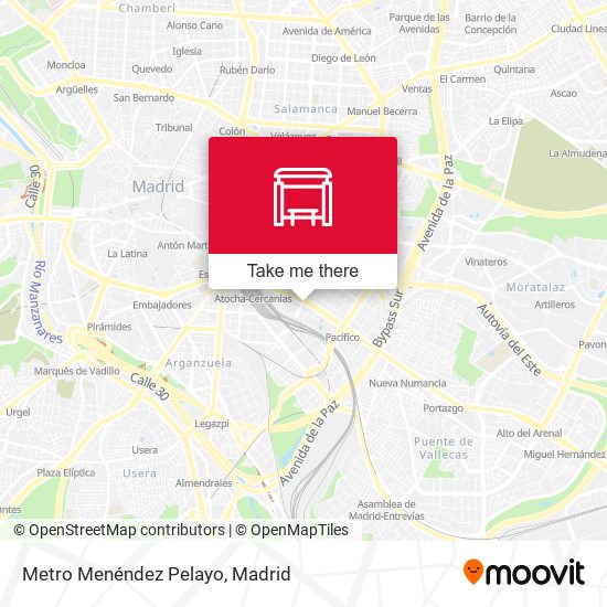 Metro Menéndez Pelayo map
