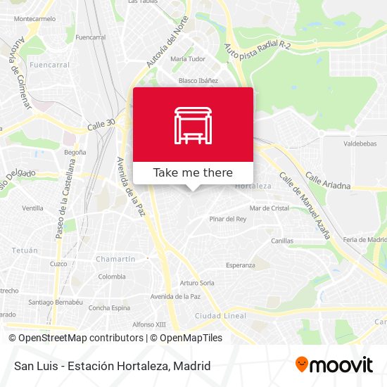 San Luis - Estación Hortaleza map