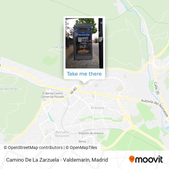 mapa Camino De La Zarzuela - Valdemarín