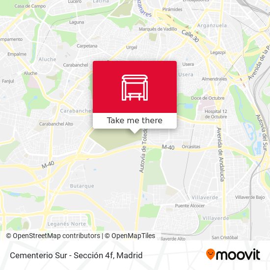 Cementerio Sur - Sección 4f map