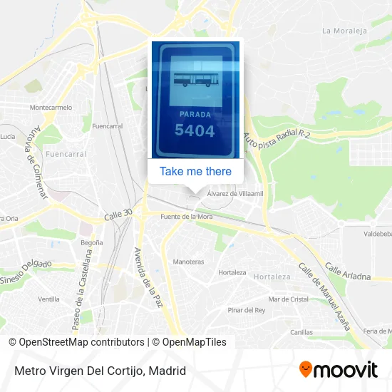 Metro Virgen Del Cortijo map