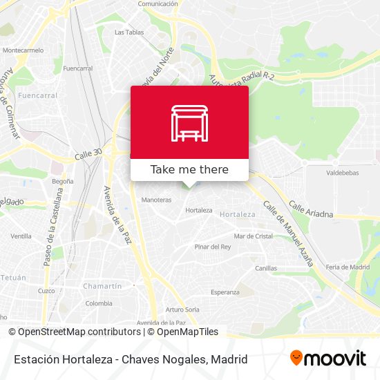 Estación Hortaleza - Chaves Nogales map