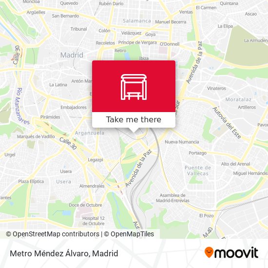 mapa Metro Méndez Álvaro