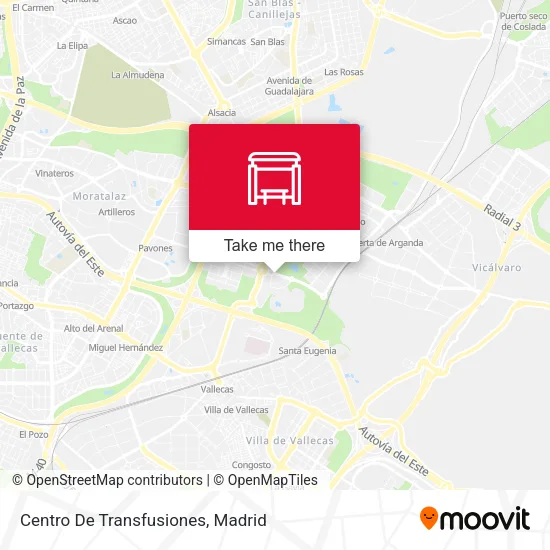 Centro De Transfusiones map