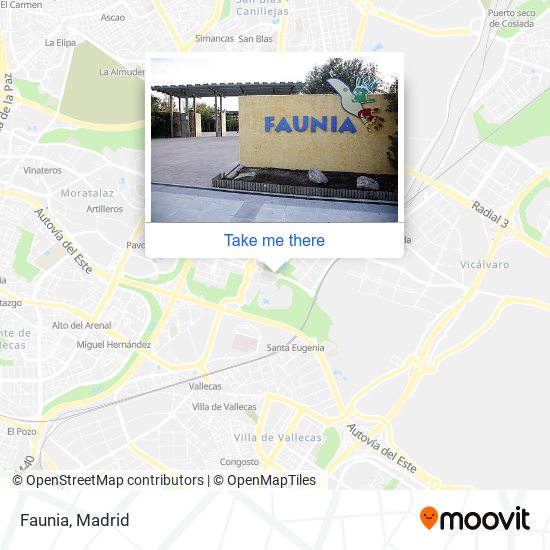 mapa Faunia