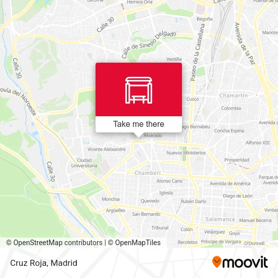 Cruz Roja map