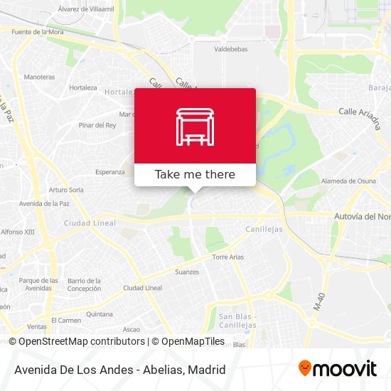 Avenida De Los Andes - Abelias map