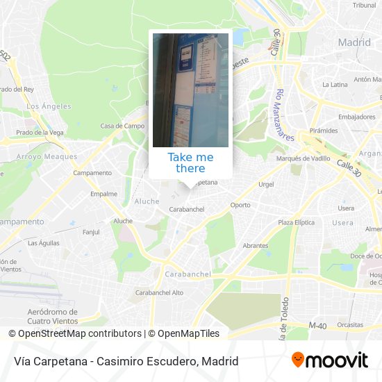 Vía Carpetana - Casimiro Escudero map