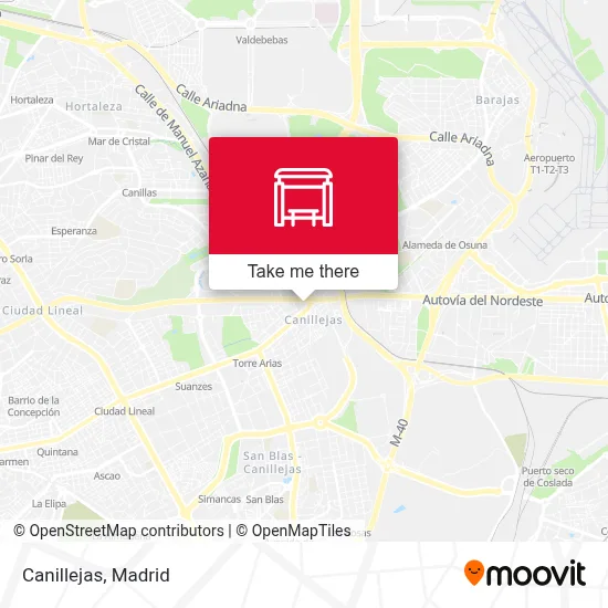 Canillejas map