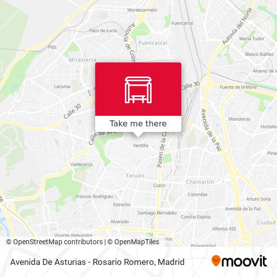 mapa Avenida De Asturias - Rosario Romero