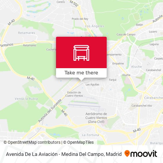 Avenida De La Aviación - Medina Del Campo map