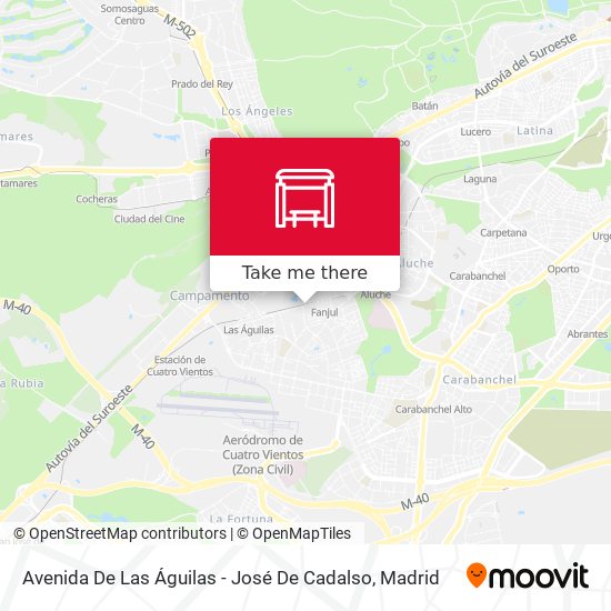 Avenida De Las Águilas - José De Cadalso map