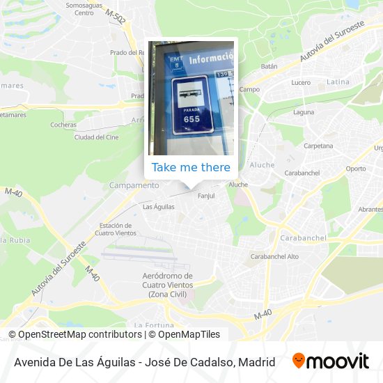 Avenida De Las Águilas - José De Cadalso map