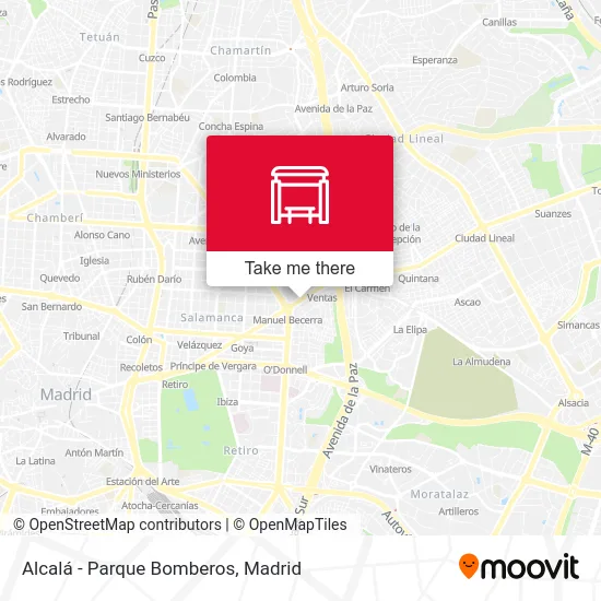 Alcalá - Parque Bomberos map