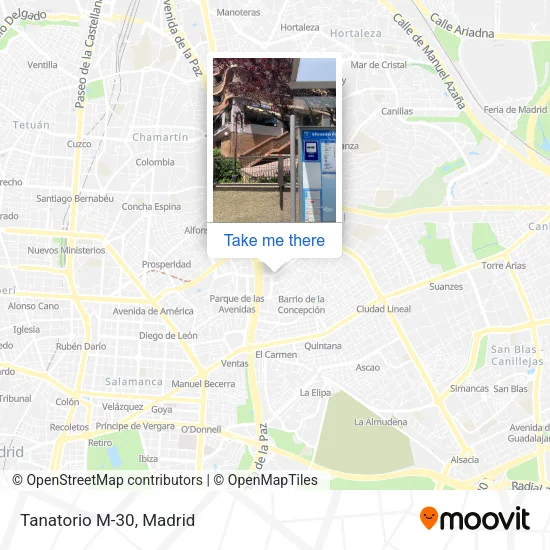 Tanatorio M-30 map