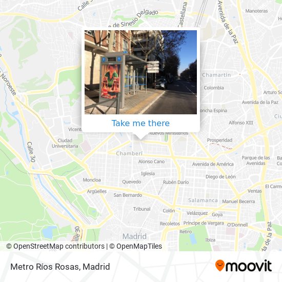 mapa Metro Ríos Rosas