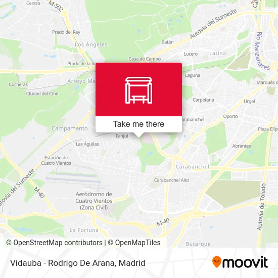 Vidauba - Rodrigo De Arana map