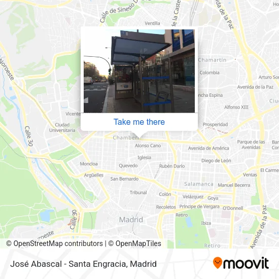 mapa José Abascal - Santa Engracia