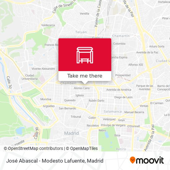 José Abascal - Modesto Lafuente map