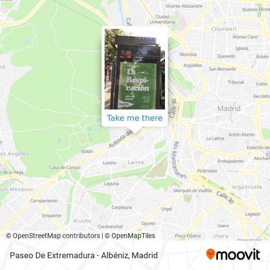 Paseo De Extremadura - Albéniz map