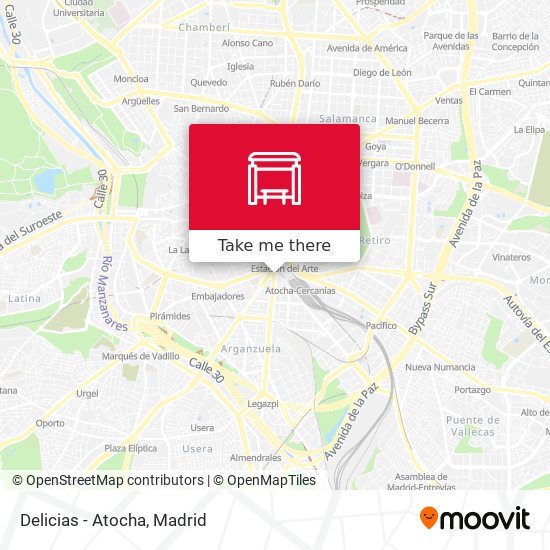 mapa Delicias - Atocha