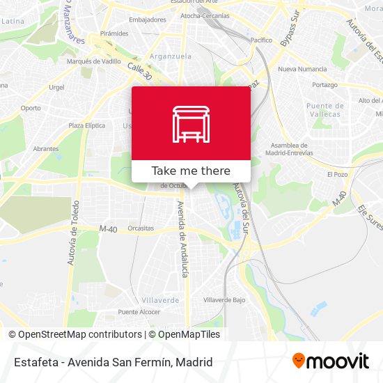Estafeta - Avenida San Fermín map