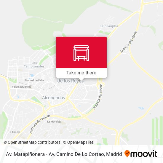 Av. Matapiñonera - Av. Camino De Lo Cortao map