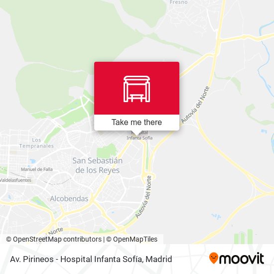 Av. Pirineos - Hospital Infanta Sofía map