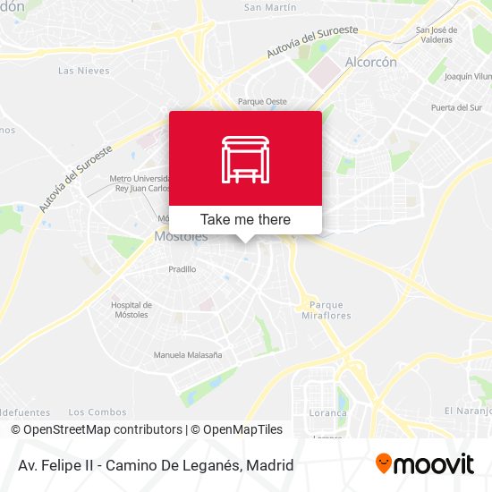Av. Felipe II - Camino De Leganés map