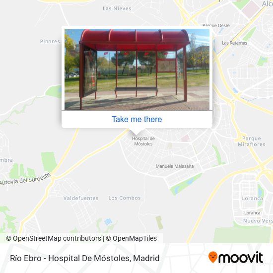Río Ebro - Hospital De Móstoles map