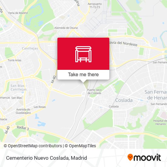 mapa Cementerio Nuevo Coslada