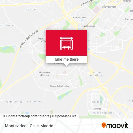 Montevideo - Chile map